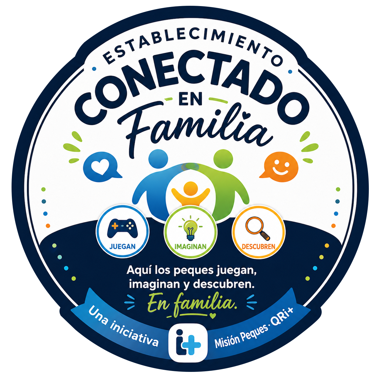 Sello Establecimiento Conectado en Familia de Misión Peques QRi+