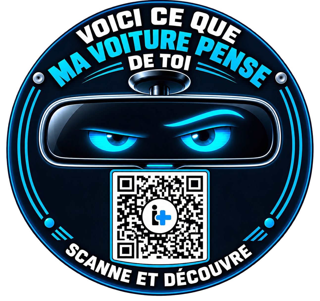Modèle rétroviseur bleu