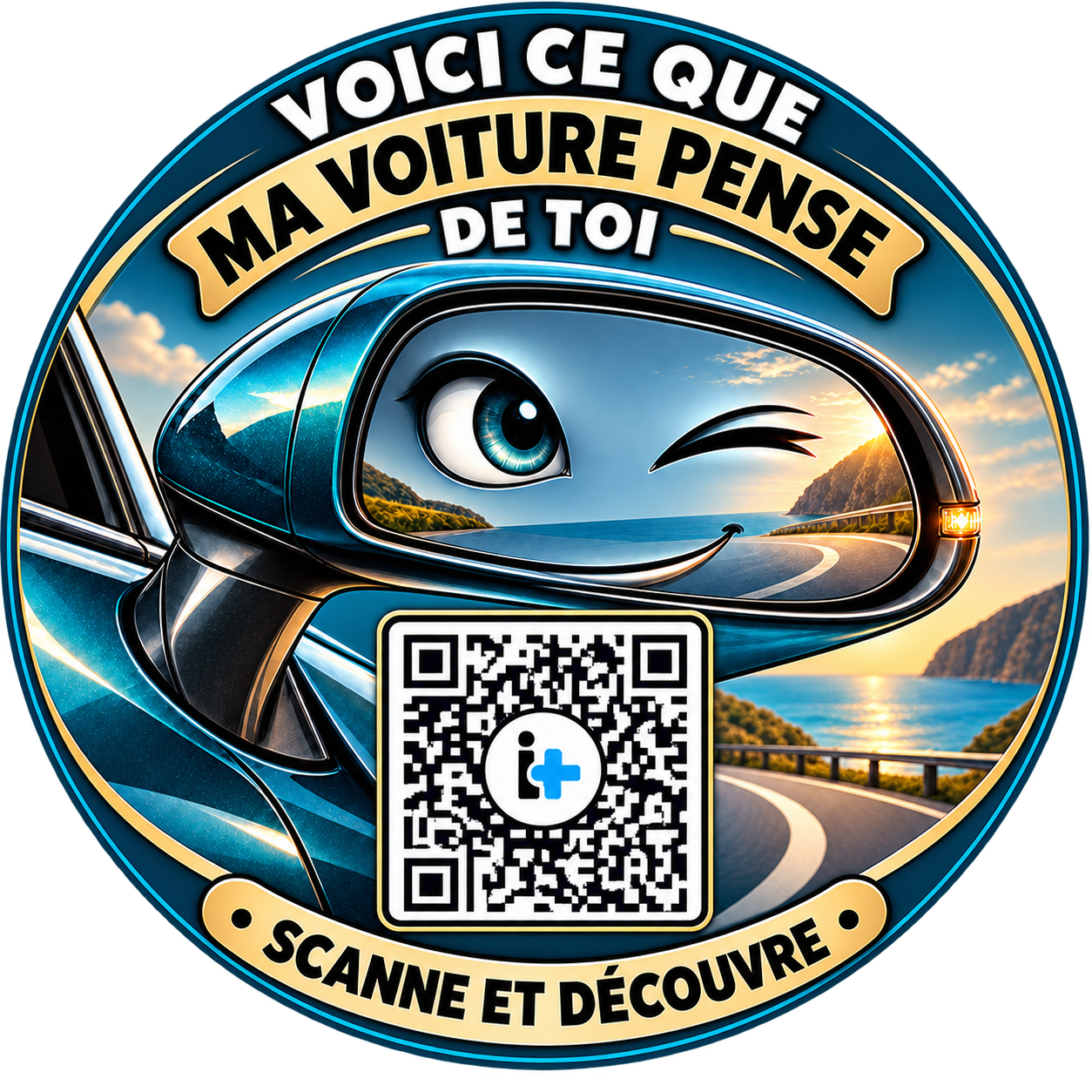 Modèle rétroviseur noir